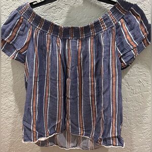 Mossimo Supply Co. women’s Blue and Orange Smocked Blouse size medium